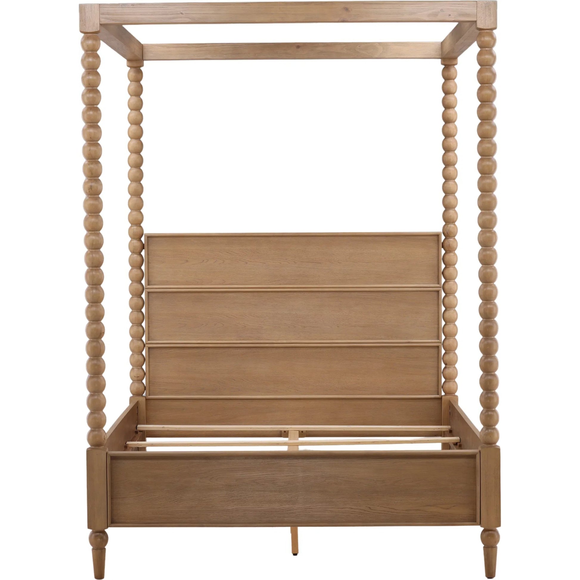 Antionette Bed by Arch & Plane in natural. Made from rubber wood, oak veneer in a unique style.