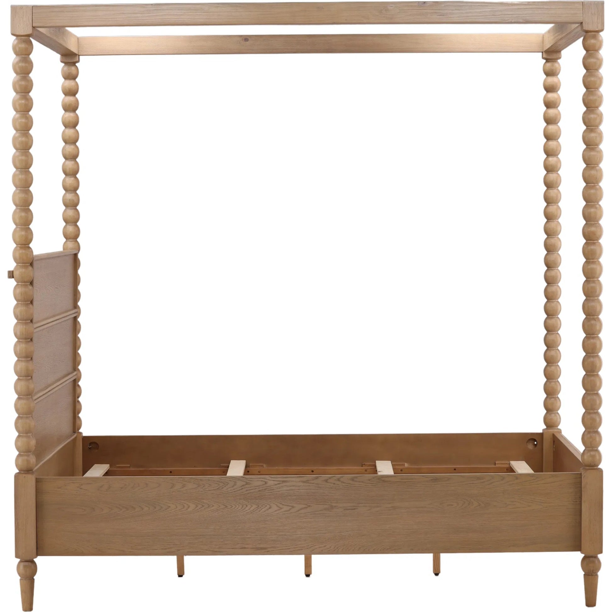 Antionette Bed by Arch & Plane in natural. Made from rubber wood, oak veneer in a unique style.
