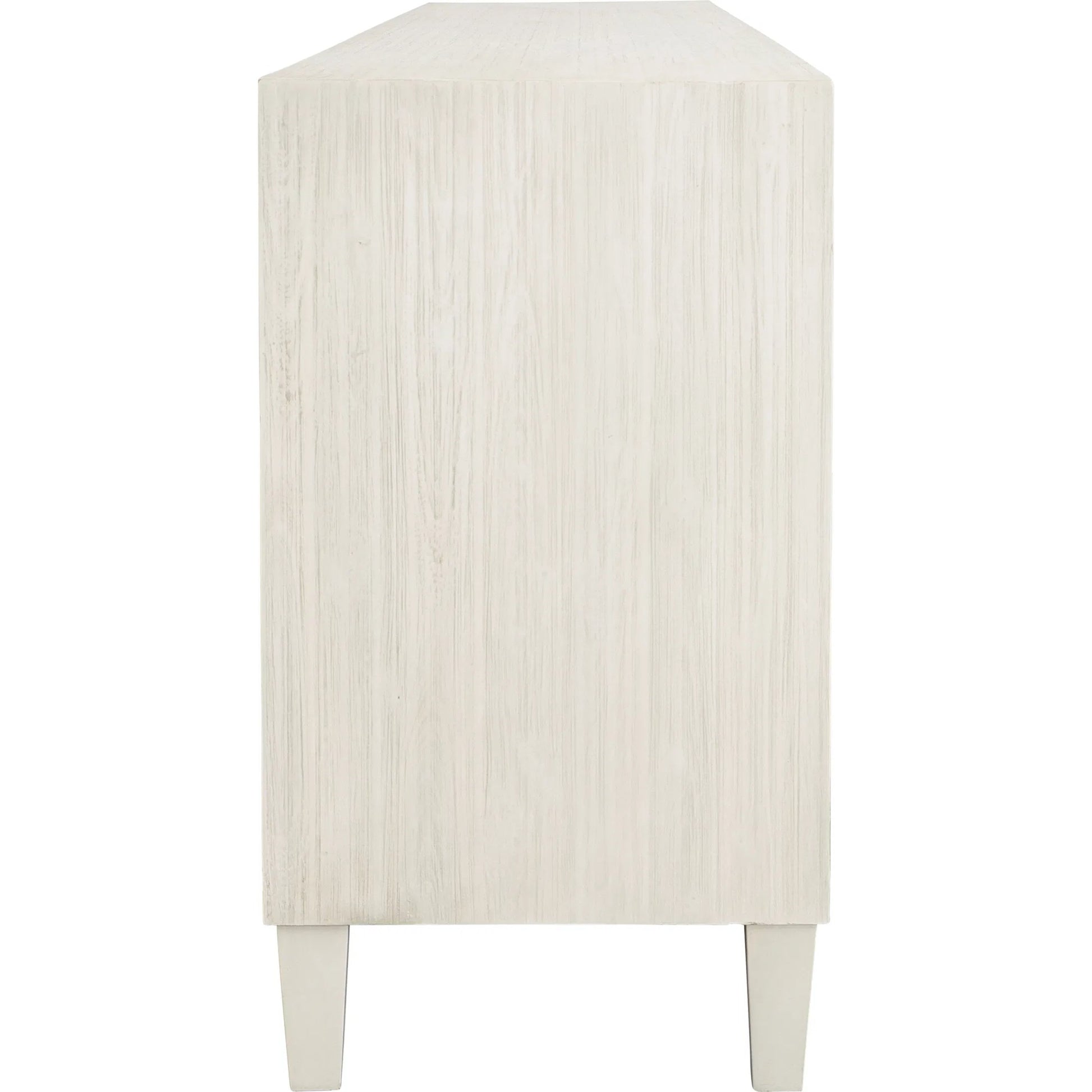 Crissy Sideboard by Arch & Plane in whitewash. Made from acacia wood, cane in a transitional style.
