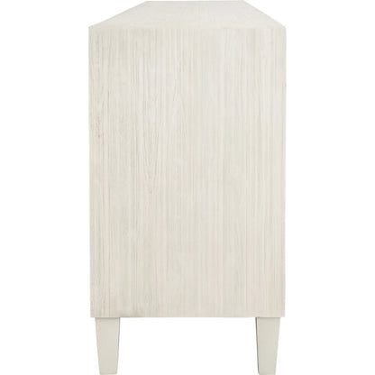 Crissy Sideboard by Arch & Plane in whitewash. Made from acacia wood, cane in a transitional style.