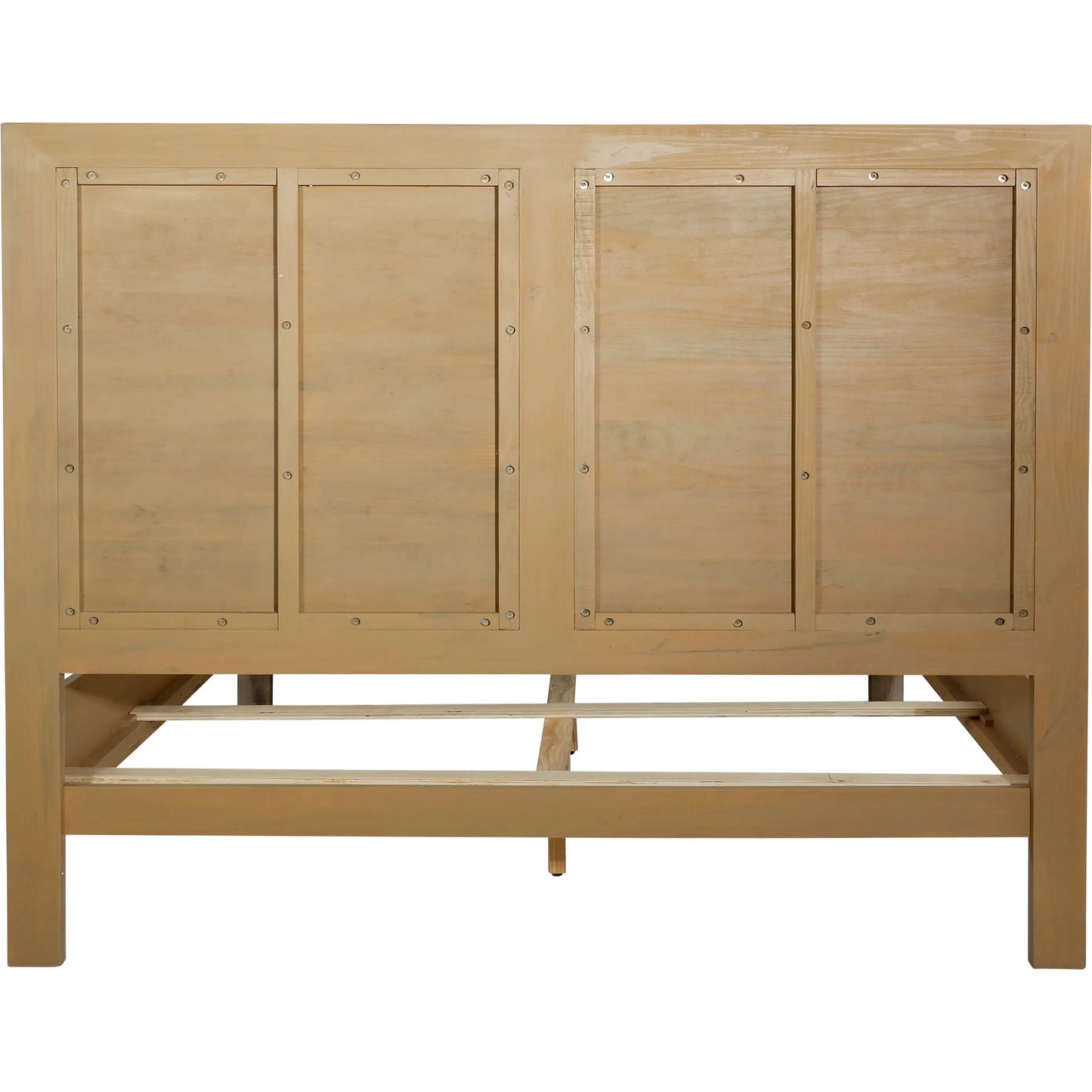 005 SI-2350594 | Additional Silo | Tyrone Bed by Arch & Plane in light, grey warm wash finish. Made from solid pine wood, pine veneer in a transitional style.
