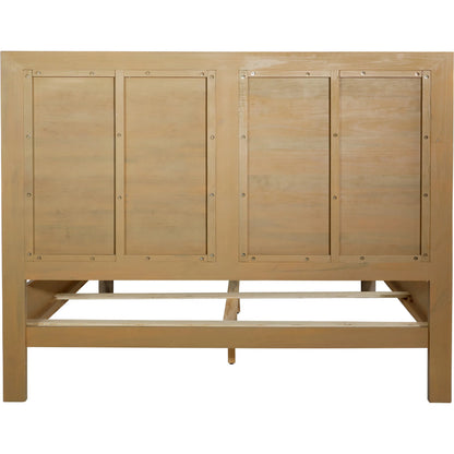 Tyrone Bed by Arch & Plane in light, grey warm wash finish. Made from solid pine wood, pine veneer in a transitional style.