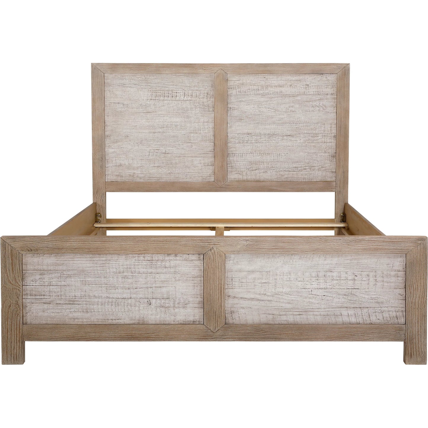 002 SI-2350594 | Additional Silo | Tyrone Bed by Arch & Plane in light, grey warm wash finish. Made from solid pine wood, pine veneer in a transitional style.
