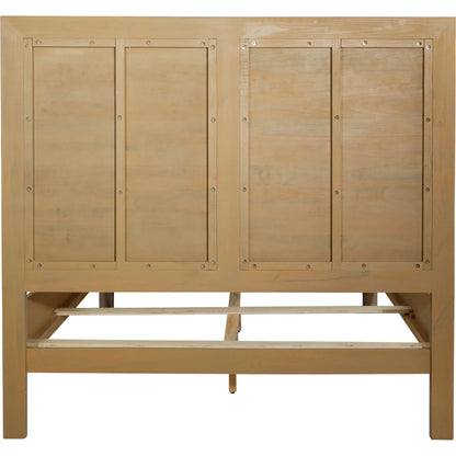 Tyrone Bed by Arch & Plane in light, grey warm wash finish. Made from solid pine wood, pine veneer in a transitional style.