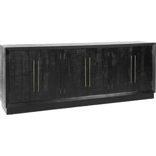 Humphreys Side Board by Arch & Plane in black. Made from pine wood in a unique style.