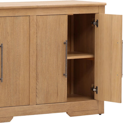 Bree Sideboard by Arch & Plane in natural. Made from rubber wood, oak veneer in a transitional style.