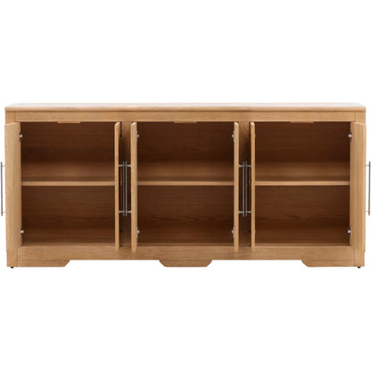 Bree Sideboard by Arch & Plane in natural. Made from rubber wood, oak veneer in a transitional style.