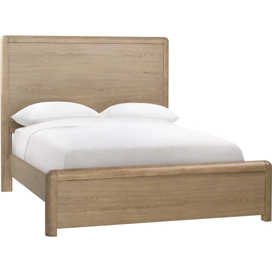 Tricia Bed by Arch & Plane in natural. Made from rubber wood, oak veneer in a unique style.