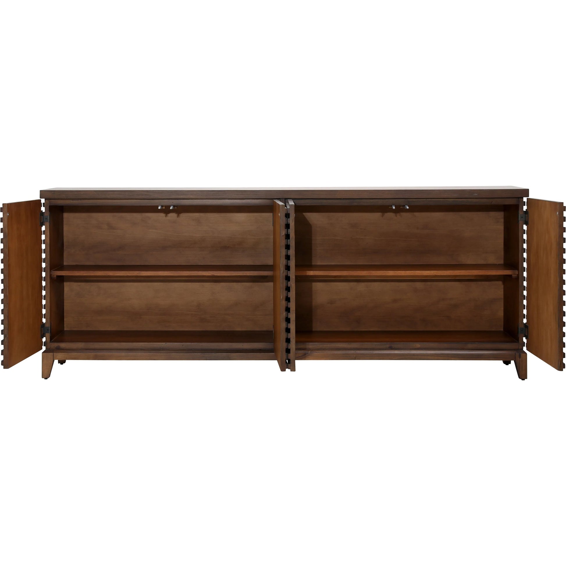 Zulma Sideboard by Arch & Plane in medium brown. Made from acacia wood, veneer in a traditional style.