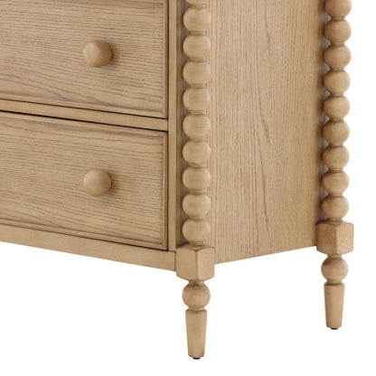 Marcellina Dresser by Arch & Plane in natural. Made from rubber wood, oak veneer in a transitional style.