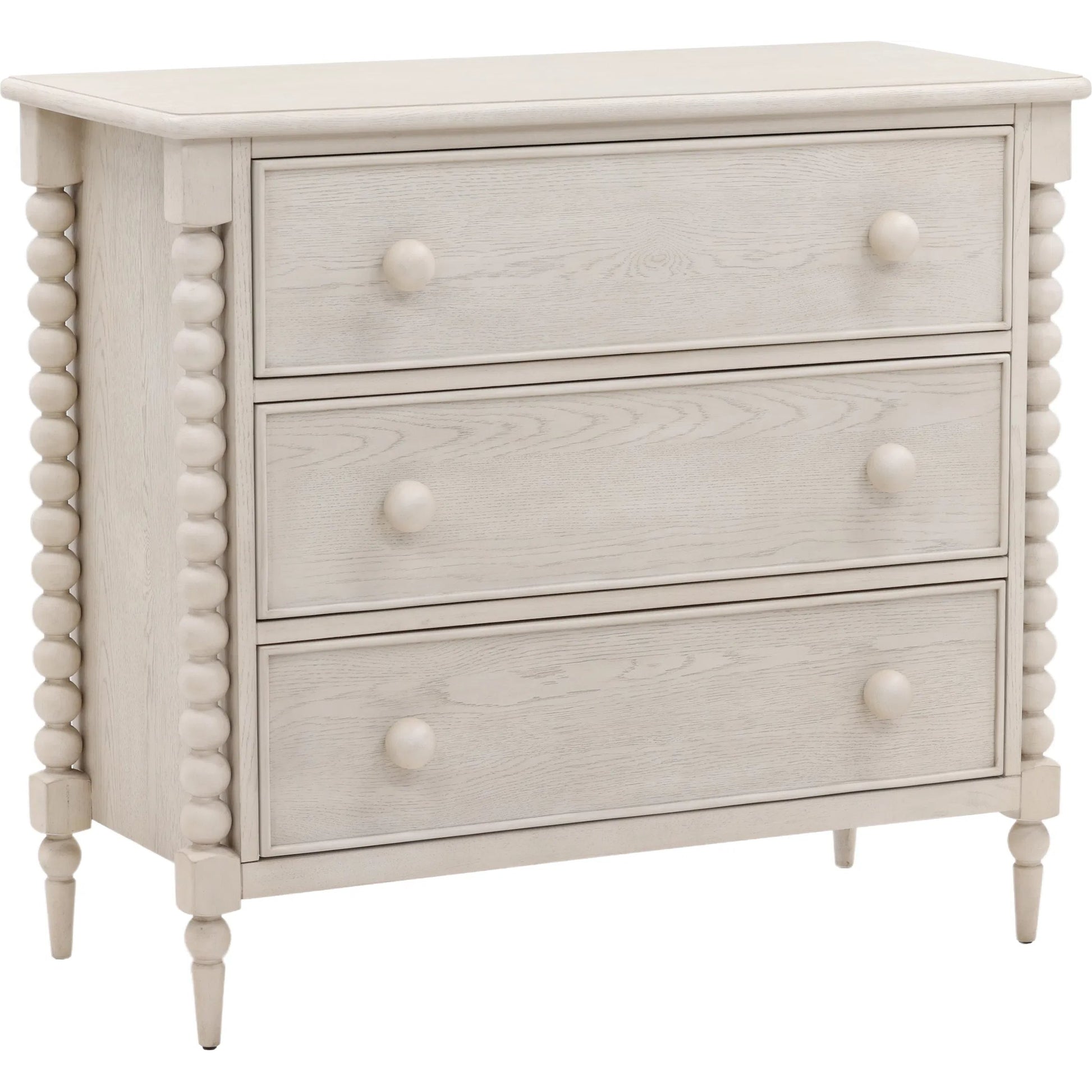 Marcellina Dresser by Arch & Plane in natural. Made from rubber wood, oak veneer in a transitional style.