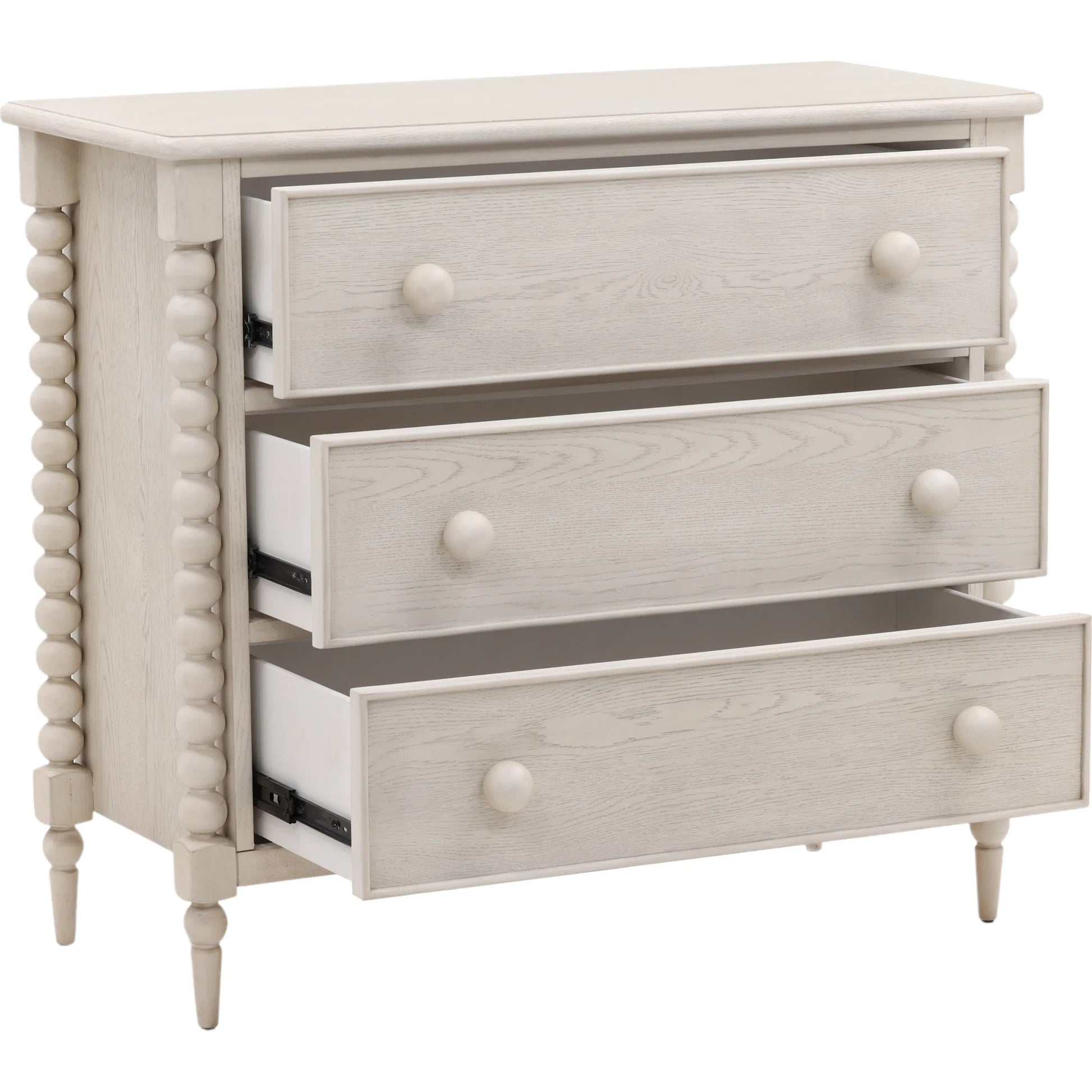 Marcellina Dresser by Arch & Plane in natural. Made from rubber wood, oak veneer in a transitional style.