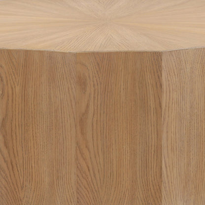 Tamera Coffee Table by Arch & Plane in natural. Made from rubber wood, oak veneer in a transitional style.