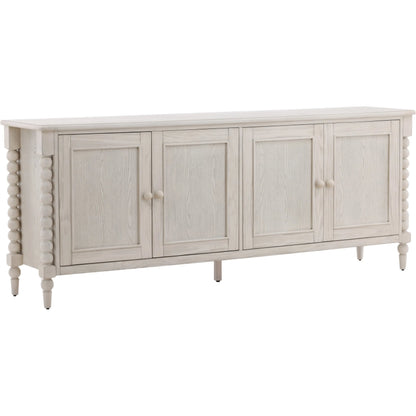 Marcellina Sideboard by Arch & Plane in whitewash. Made from pine wood, oak veneer in a transitional style.
