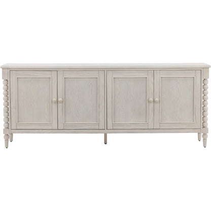 Marcellina Sideboard by Arch & Plane in whitewash. Made from pine wood, oak veneer in a transitional style.
