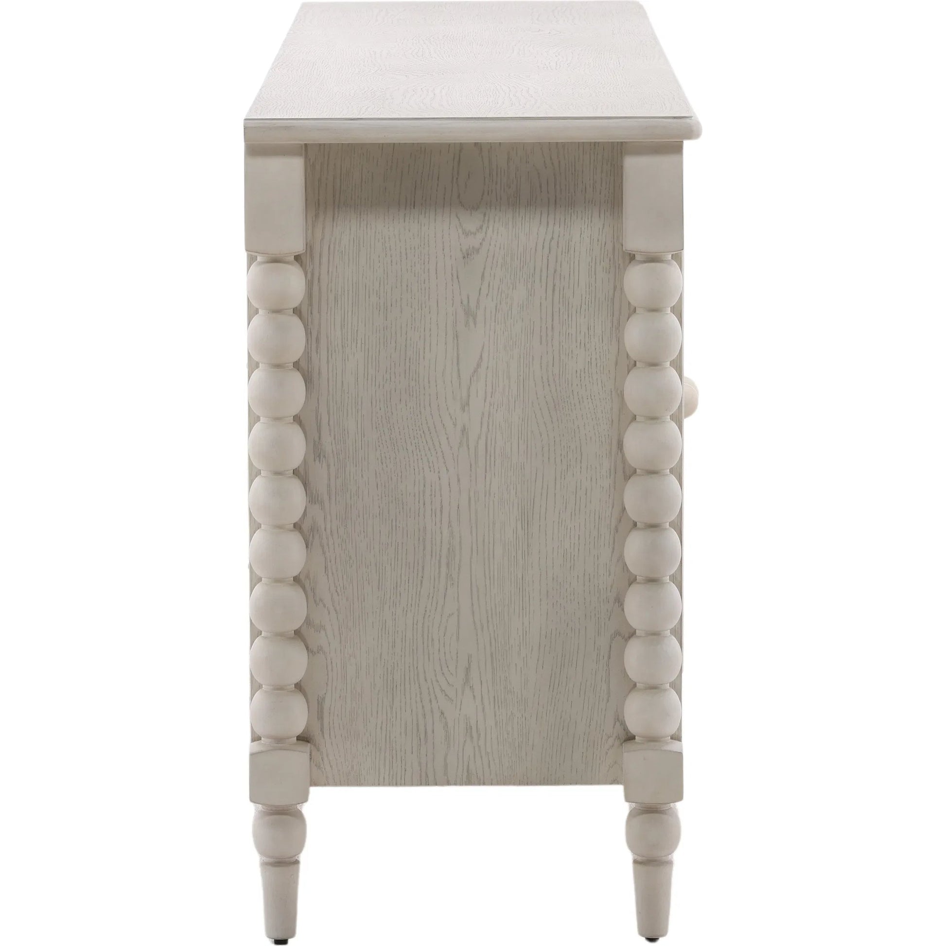 Marcellina Sideboard by Arch & Plane in whitewash. Made from pine wood, oak veneer in a transitional style.