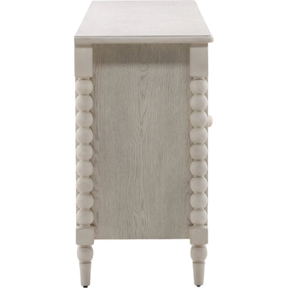 Marcellina Sideboard by Arch & Plane in whitewash. Made from pine wood, oak veneer in a transitional style.