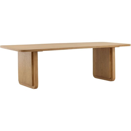 Olive Dining Table by Arch & Plane in natural. Made from rubber wood, oak veneer in a unique style.