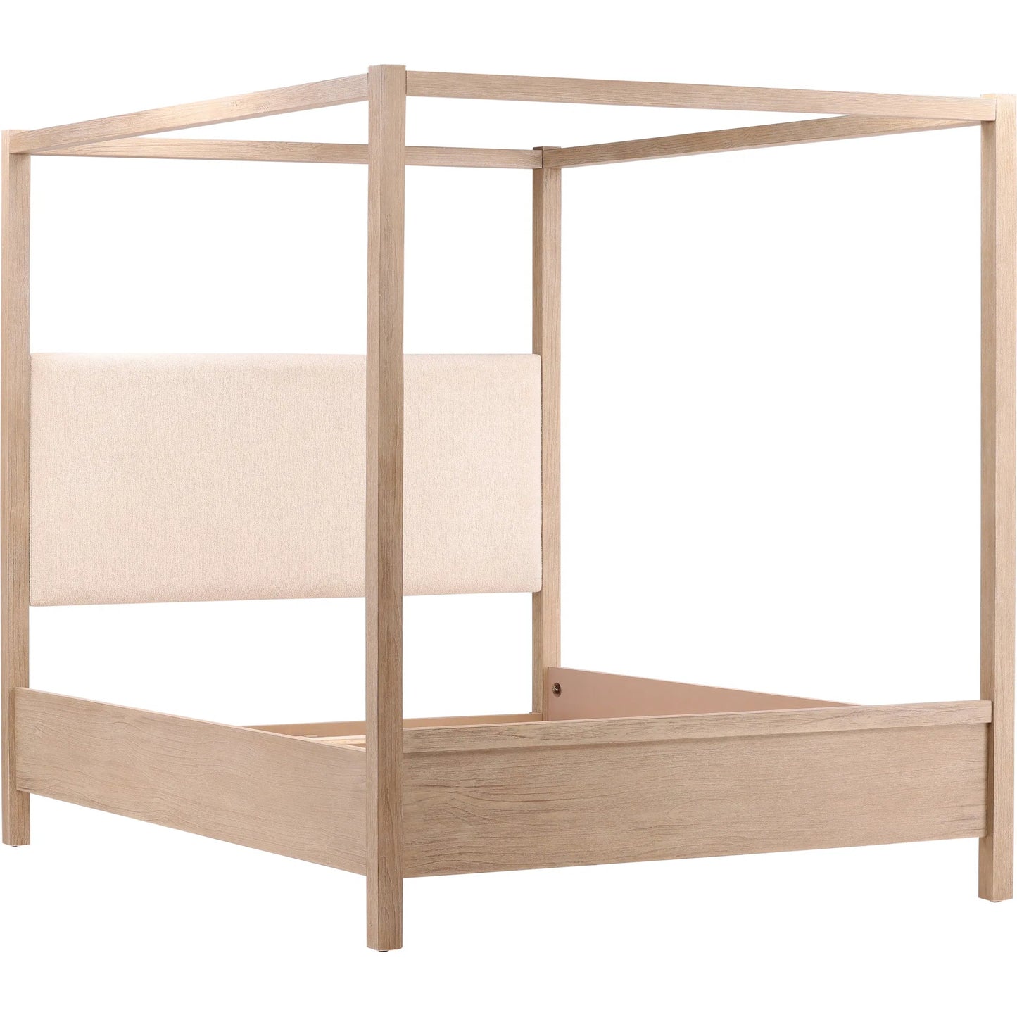 003 SI-2350623 | Additional Silo | Astrid Bed by Arch & Plane in everest cream, light warm wash. Made from boucle fabric, solid pine wood, pine veneer in a transitional style.