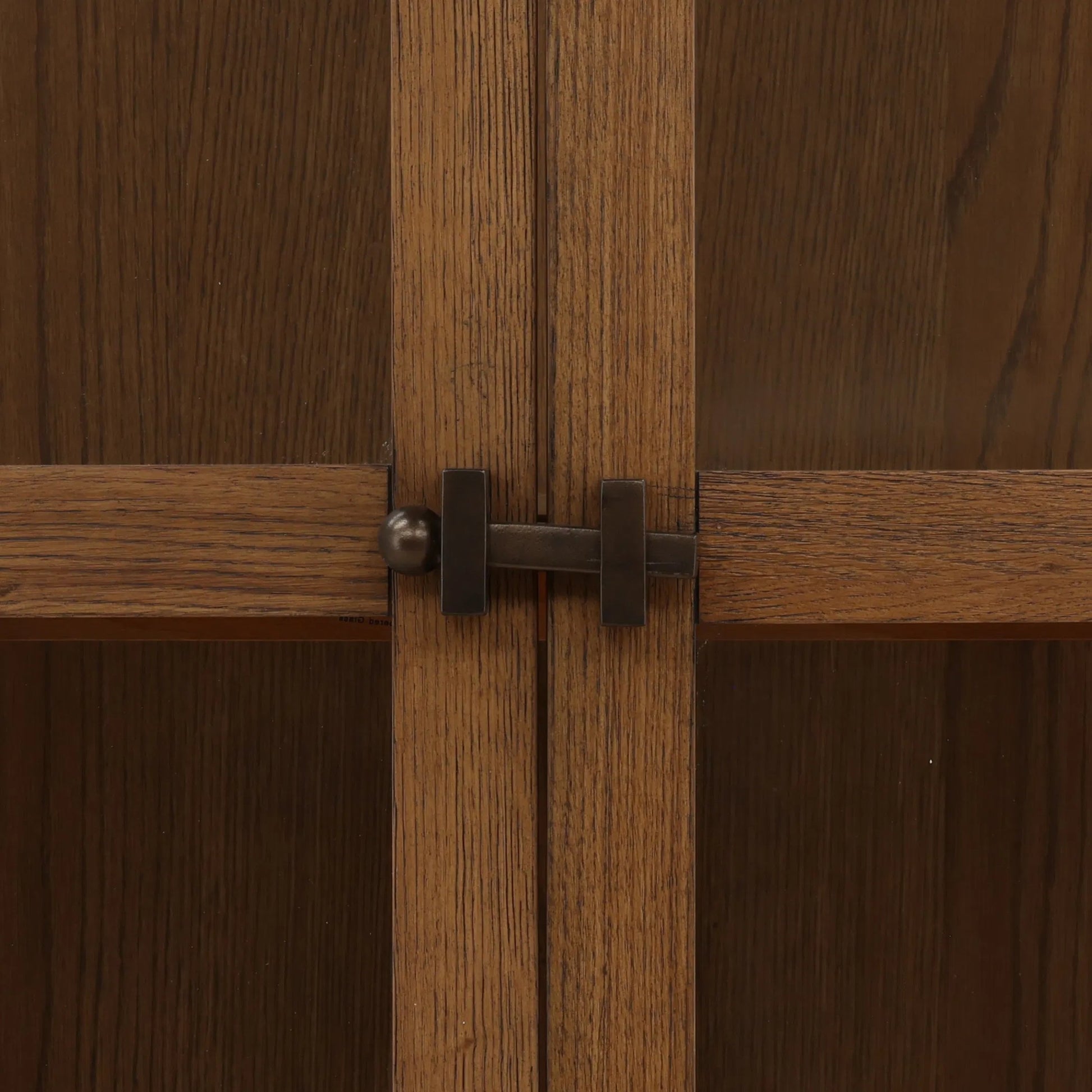 Myrtice Cabinet by Arch & Plane in dark brown, bronze. Made from oak wood, oak veneer, iron in a unique style.