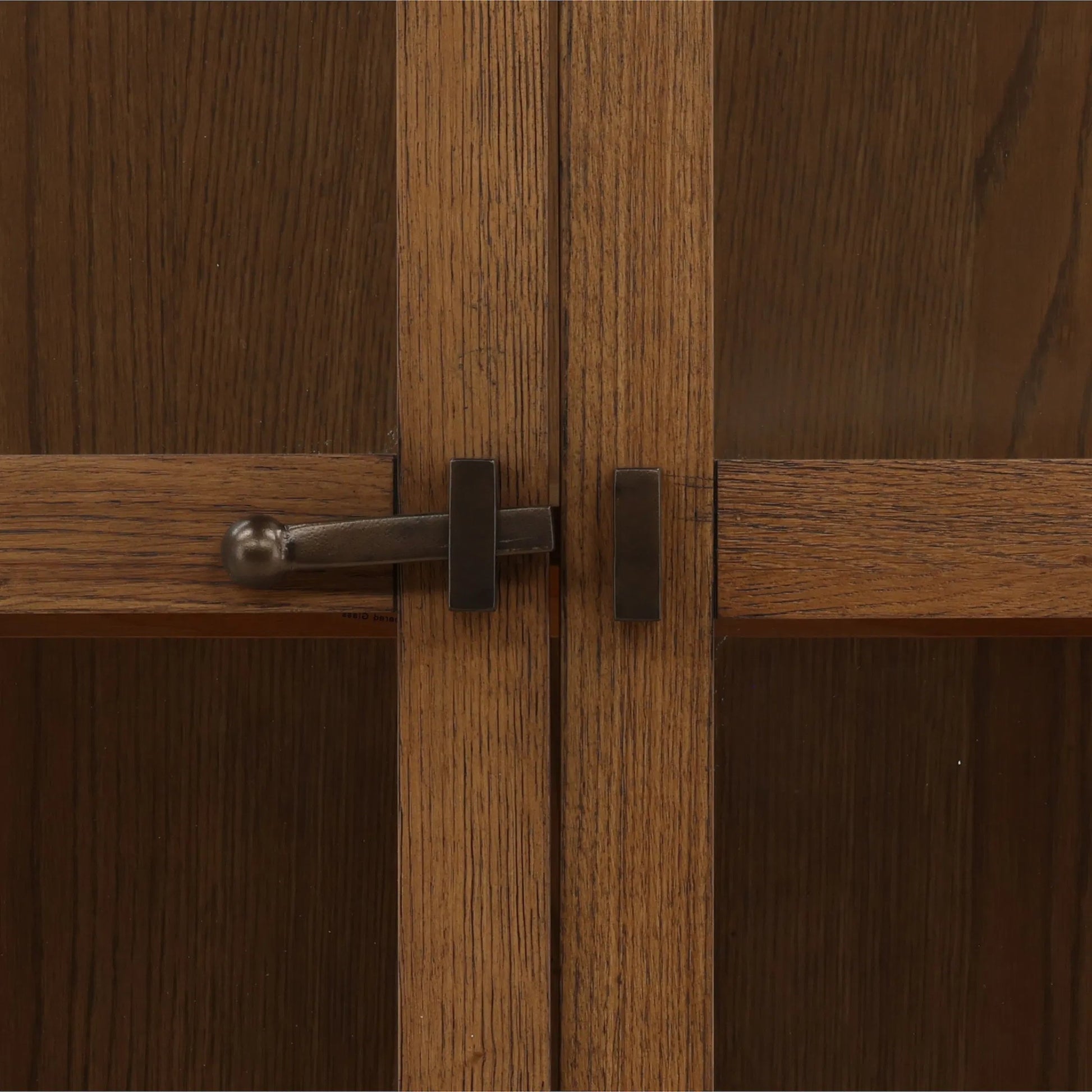 Myrtice Cabinet by Arch & Plane in dark brown, bronze. Made from oak wood, oak veneer, iron in a unique style.