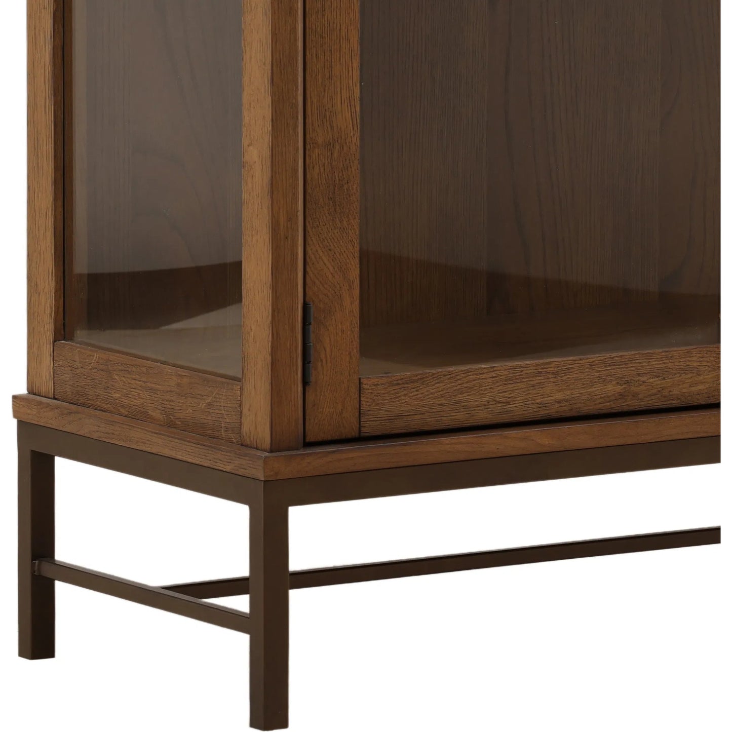 007 SI-2532828 | Closeup | Myrtice Cabinet by Arch & Plane in dark brown, bronze. Made from oak wood, oak veneer, iron in a unique style.