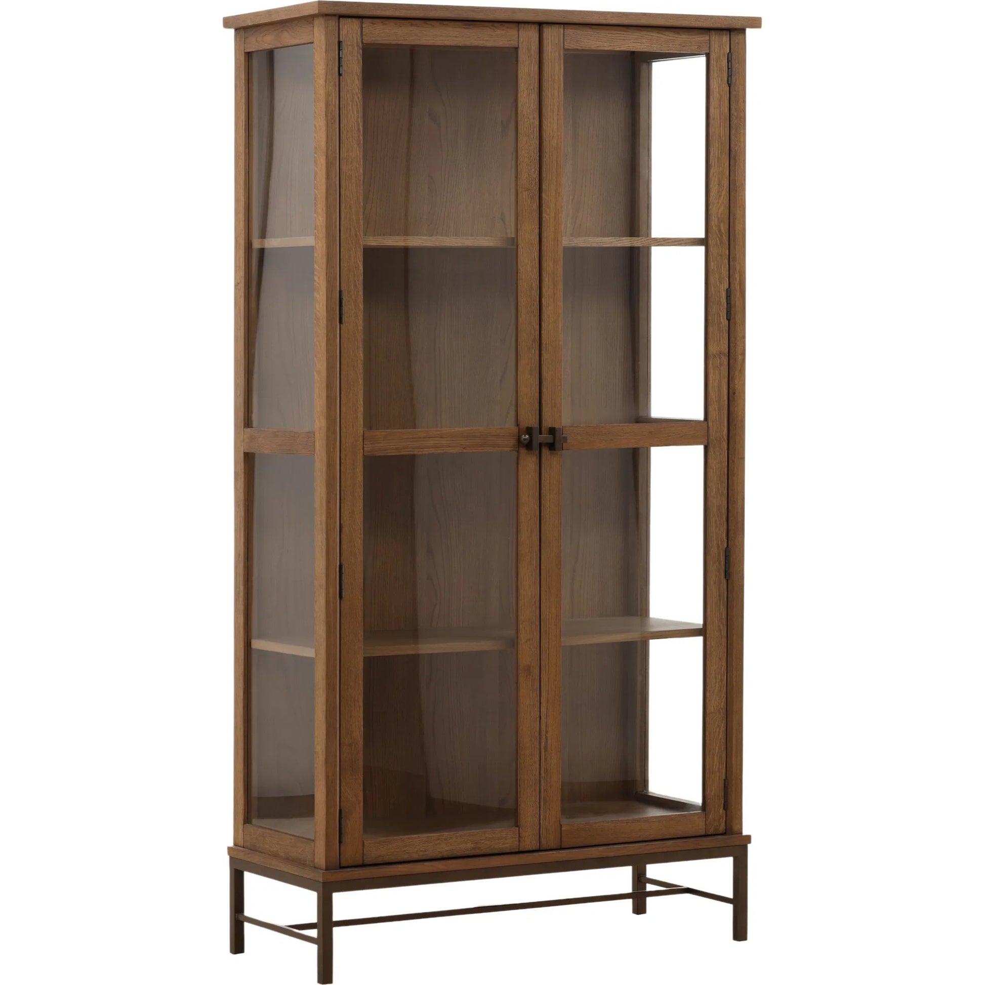 Myrtice Cabinet by Arch & Plane in dark brown, bronze. Made from oak wood, oak veneer, iron in a unique style.