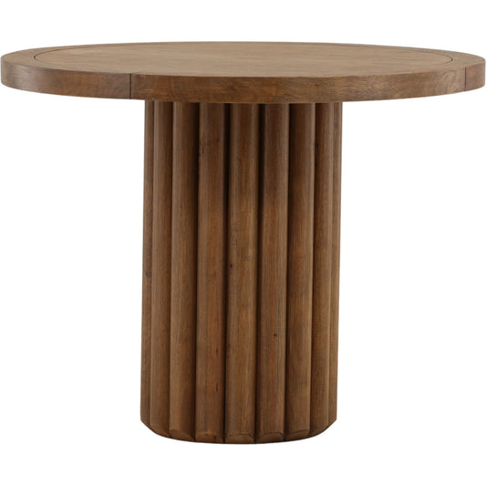 Kyara Bistro Table by Arch & Plane in dark brown. Made from rubber wood, oak veneer in a unique style.