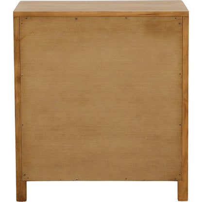 Astrid Nightstand by Arch & Plane in light warm wash. Made from pine wood in a unique style.