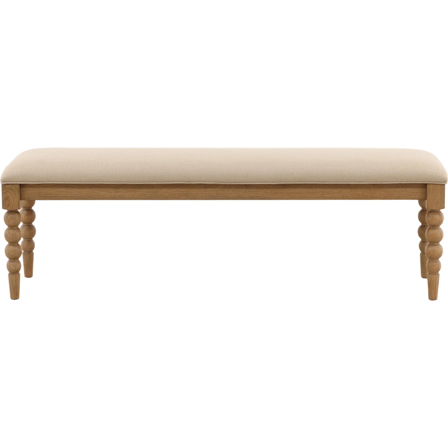 002 SI-2532833 | Additional Silo | Antionette Bench by Arch & Plane in beige, natural. Made from basketweave fabric, oak wood in a unique style.