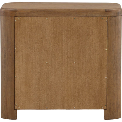 Leon Nightstand by Arch & Plane in brown. Made from oak veneer, rubber wood in a unique style.