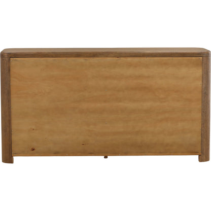 Leon Dresser by Arch & Plane in brown. Made from oak veneer, rubber wood in a unique style.