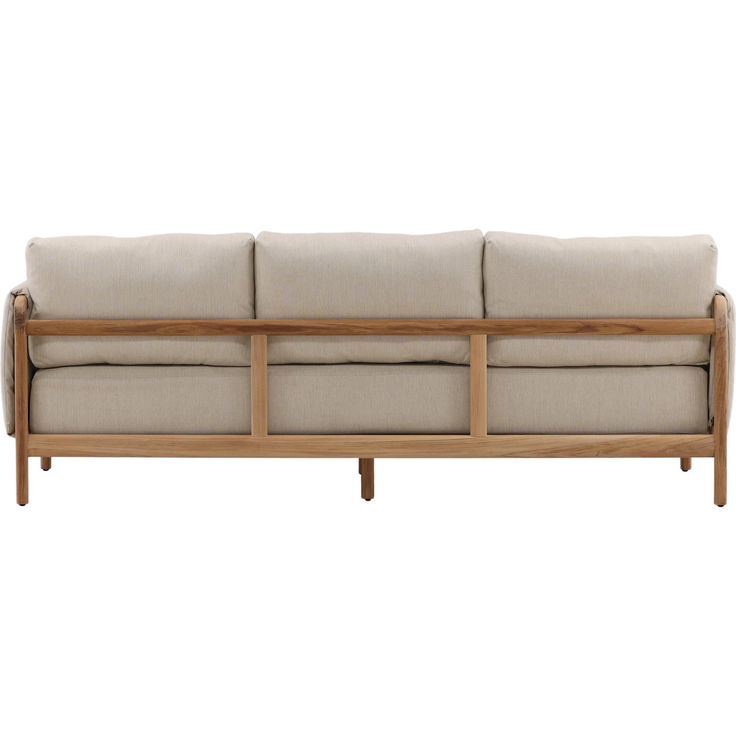 004 SI-2350635 | Additional Silo | Chanel Outdoor Sofa by Arch & Plane in beige, natural. Made from outdoor basketweave fabric, teak wood in a transitional style.