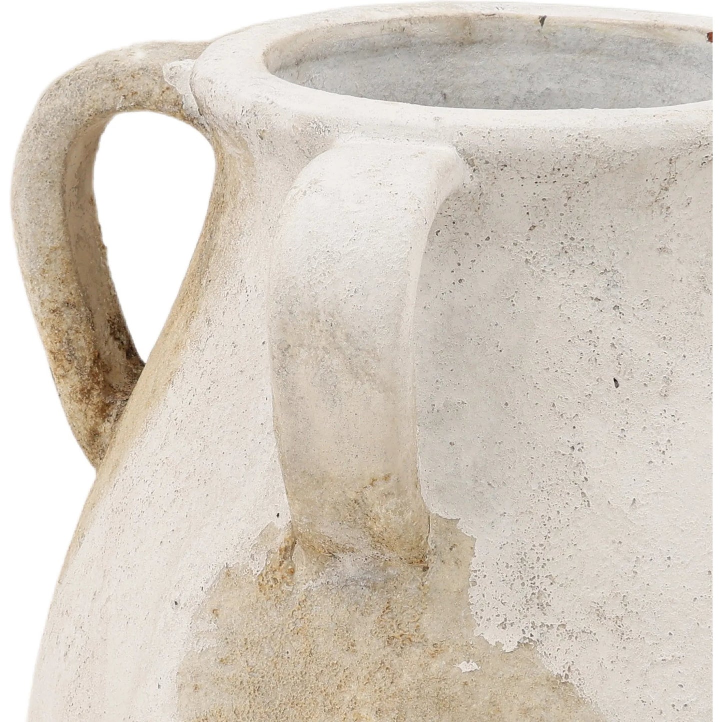 003 SI-2440541 | Closeup | Camden Vase by Arch & Plane in ivory. Made from terracotta in a rustic style.