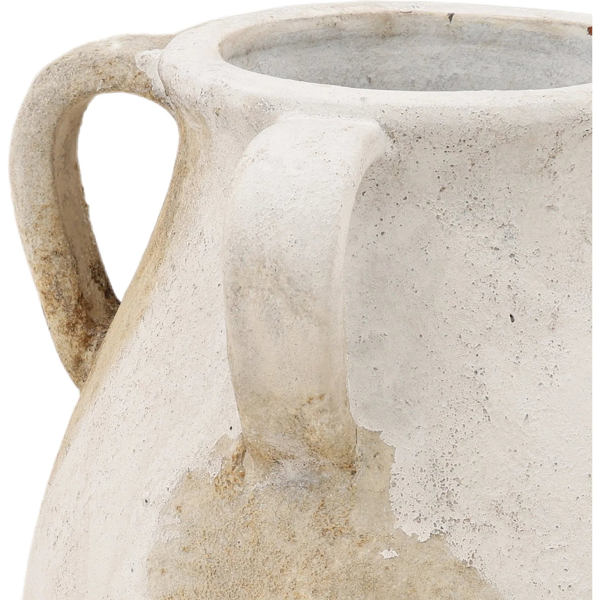 Camden Vase by Arch & Plane in ivory. Made from terracotta in a rustic style.