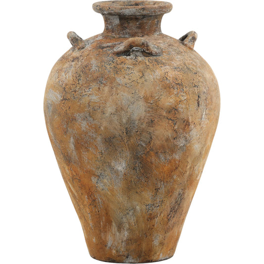 Nerys Pot by Arch & Plane in rust. Made from terracotta in a unique style.