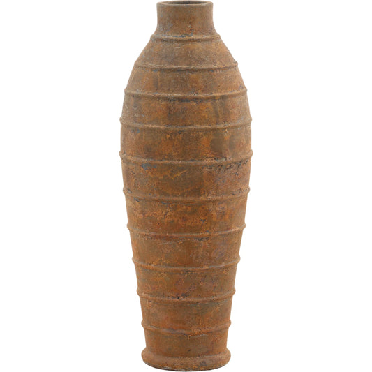 Riven Pot by Arch & Plane in rust. Made from terracotta in a unique style.