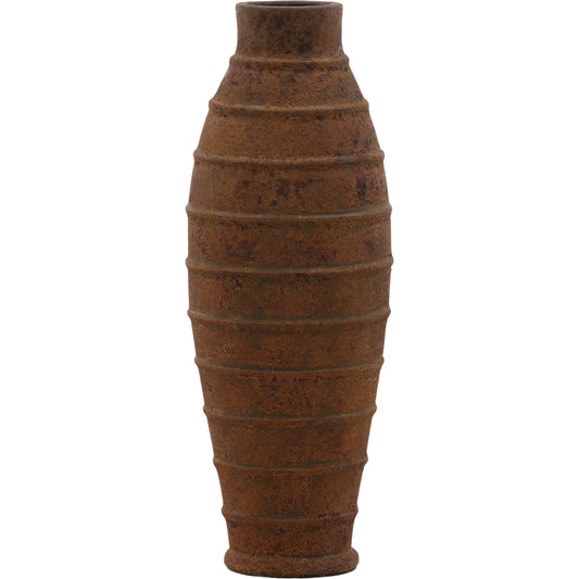 Riven Pot by Arch & Plane in rust. Made from terracotta in a unique style.