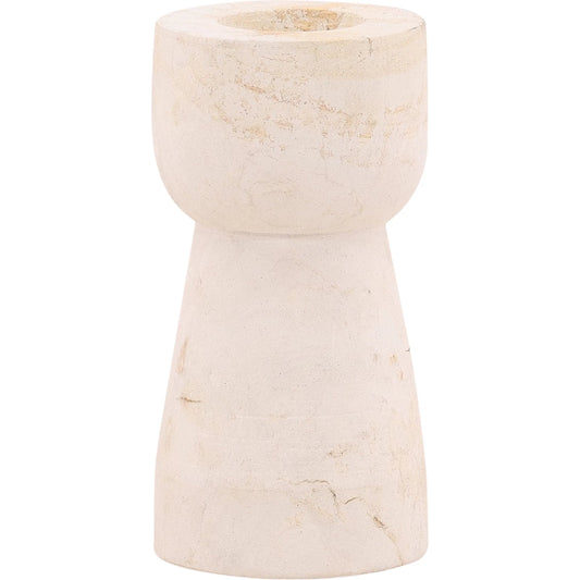 Yann Candle Holder by Arch & Plane in natural. Made from palimanan stone in a unique style.