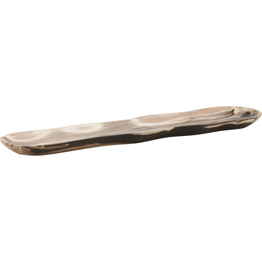 Emsworth Tray by Arch & Plane in black. Made from petrified wood in a unique style.