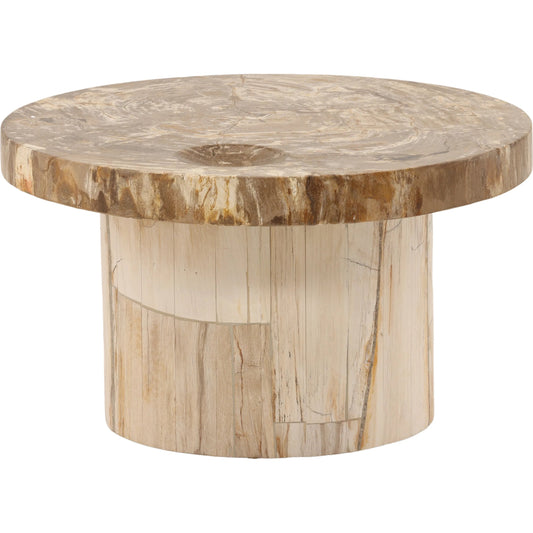 Brittany Coffee Table by Arch & Plane in natural. Made from petrified wood in a unique style.