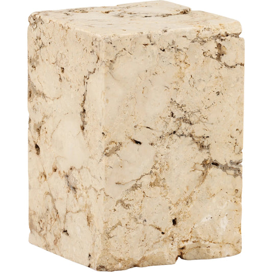 Stone Stool by Arch & Plane in natural. Made from porous marble in a unique style.