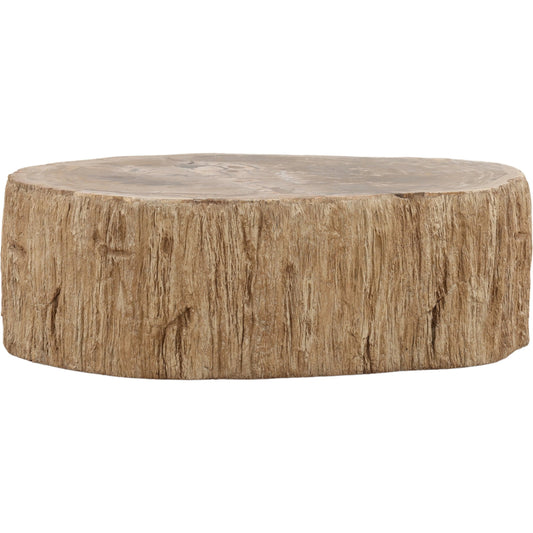 Aleah Coffee Table by Arch & Plane in light natural. Made from petrified wood in a unique style.