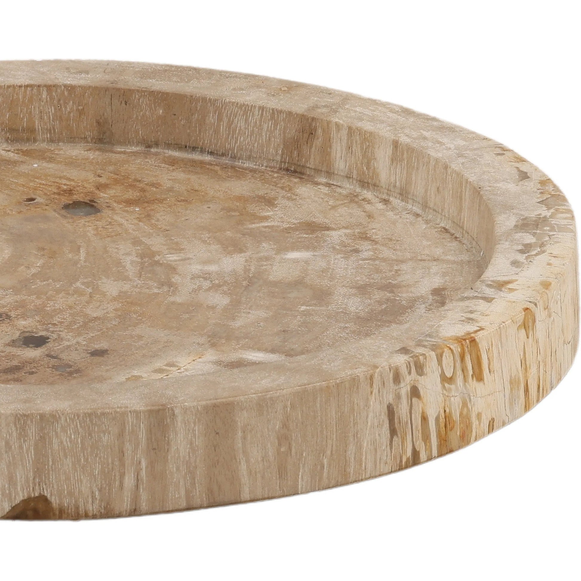 Kathy Tray by Arch & Plane in light natural. Made from petrified wood in a unique style.