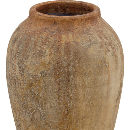 Nasir Pot by Arch & Plane in rust. Made from terracotta in a unique style.