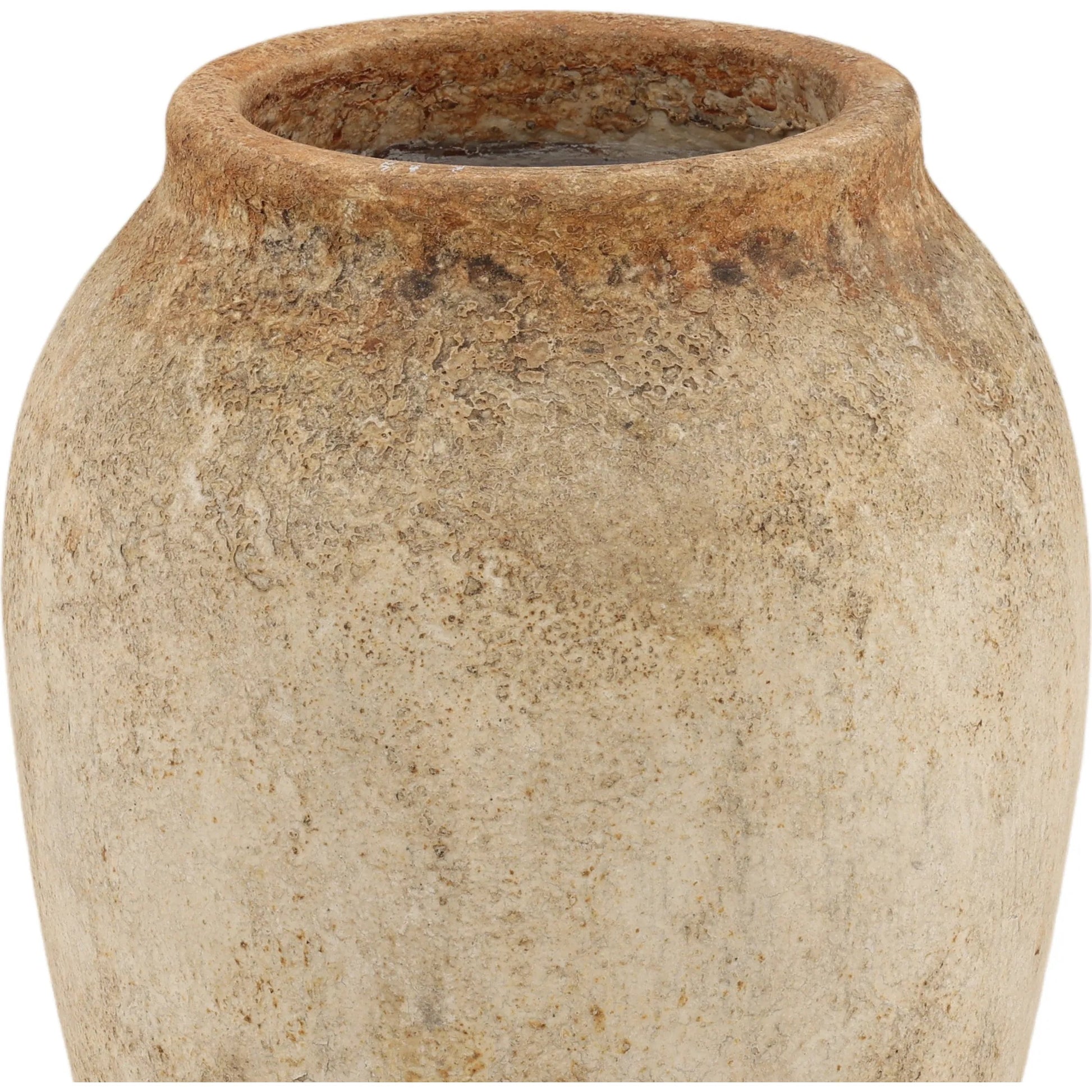Russ Pot Antique by Arch & Plane in antique white. Made from terracotta in a unique style.