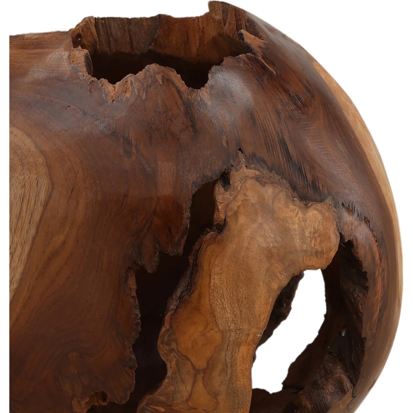 005 SI-2532864 | Closeup | Kaitlin Sculpture by Arch & Plane in natural. Made from teak in a unique style.