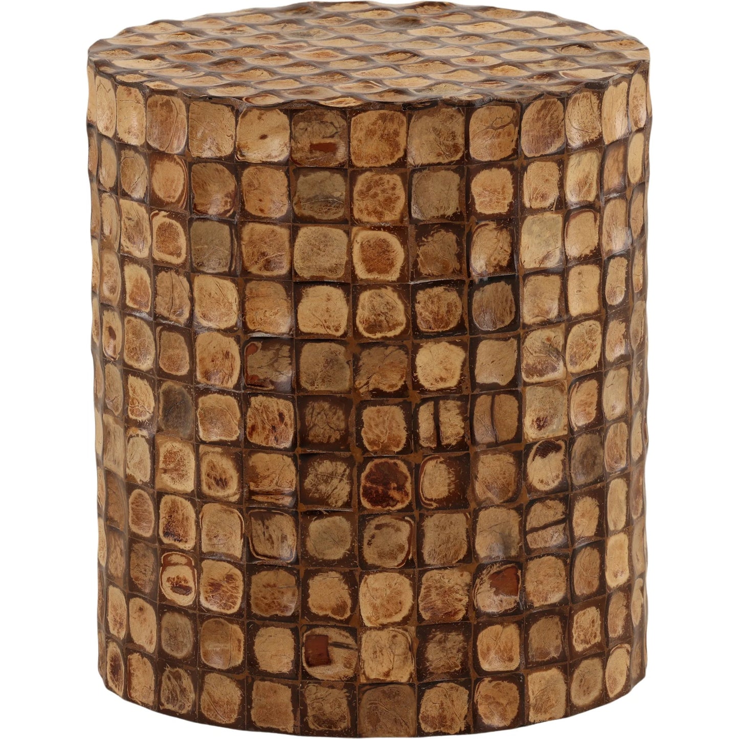 001 SI-2532865 | Primary Silo | Stasia Side Table by Arch & Plane in natural. Made from coconut shell tiles in a unique style.