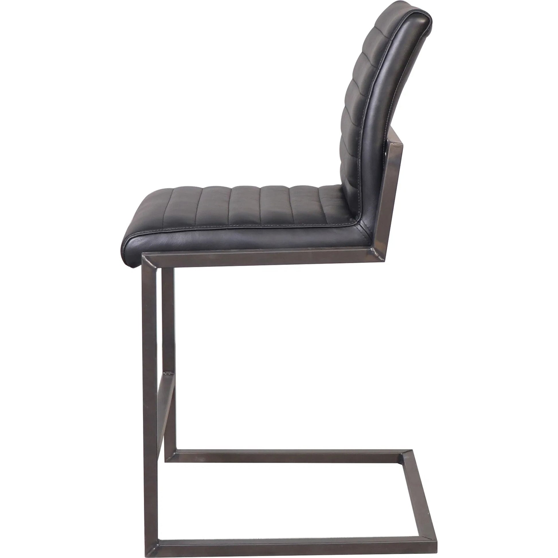 Tess Black Leather Counter Stool by Arch & Plane in black. Made from top grain leather in a modern style.