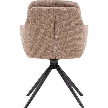 Darren Dining Chair (Set of 2) by Arch & Plane in sand. Made from polyester upholstery, iron in a transitional style.